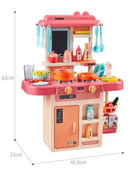 360Home Kinderspielhaus-Simulation Küchenspielzeug Spielzeug Kinderspielzeug Küche Spielküche Rosa 889-168